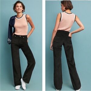 7 For All Mankind High Rise Velvet Wide Leg Pant